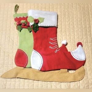 The company store very unique ice skate christmas stockings
